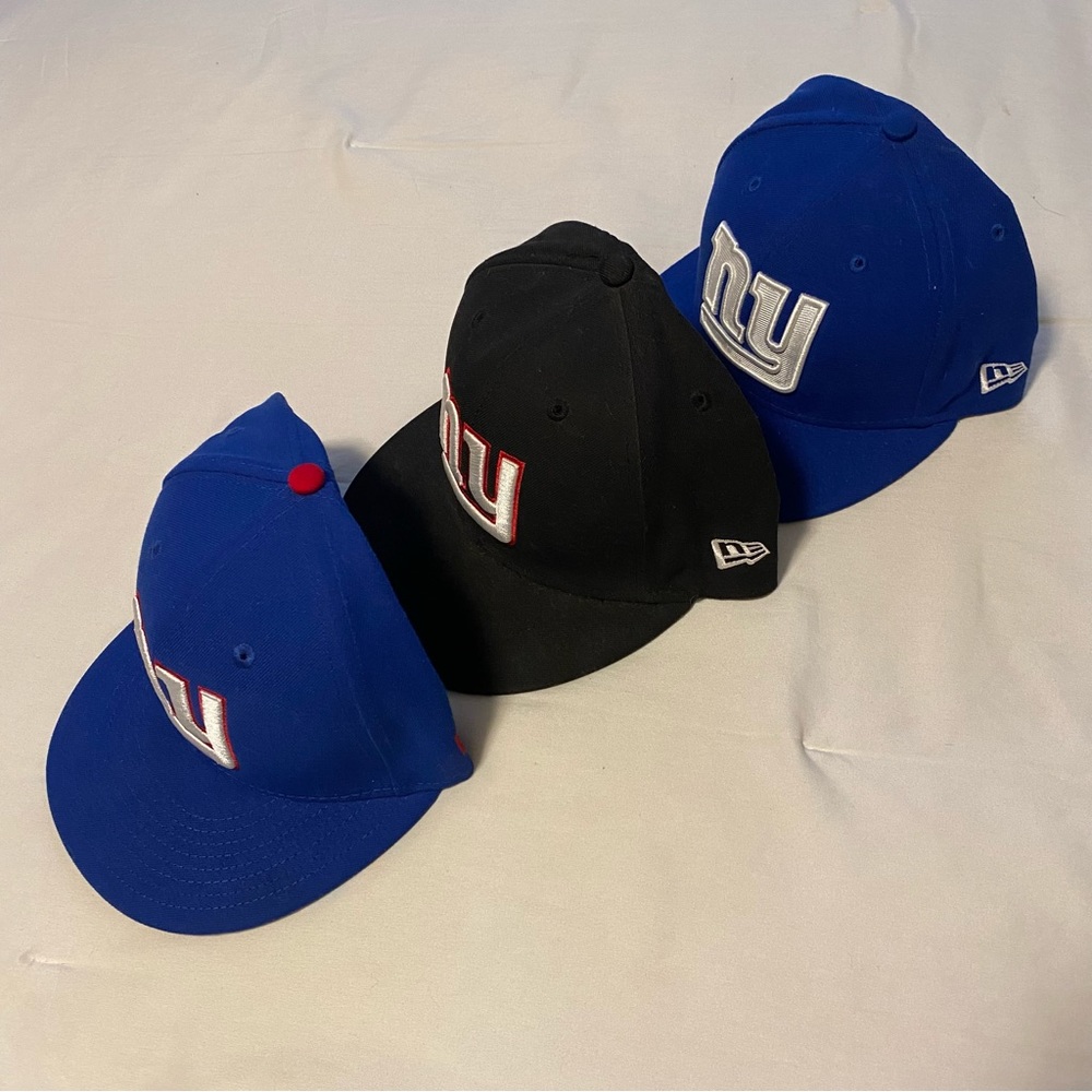 Lot of 3 Giants fitted caps